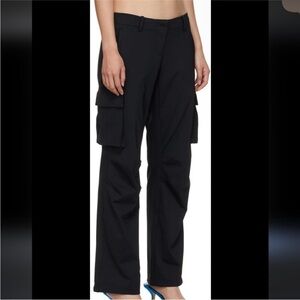 Miaou Raven Low Rise Black Cargo Trousers